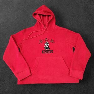 Looney‎ Tunes Bad Kitty Fleece Hoodie Womens Large Embroidered Cat Y2K Vintage